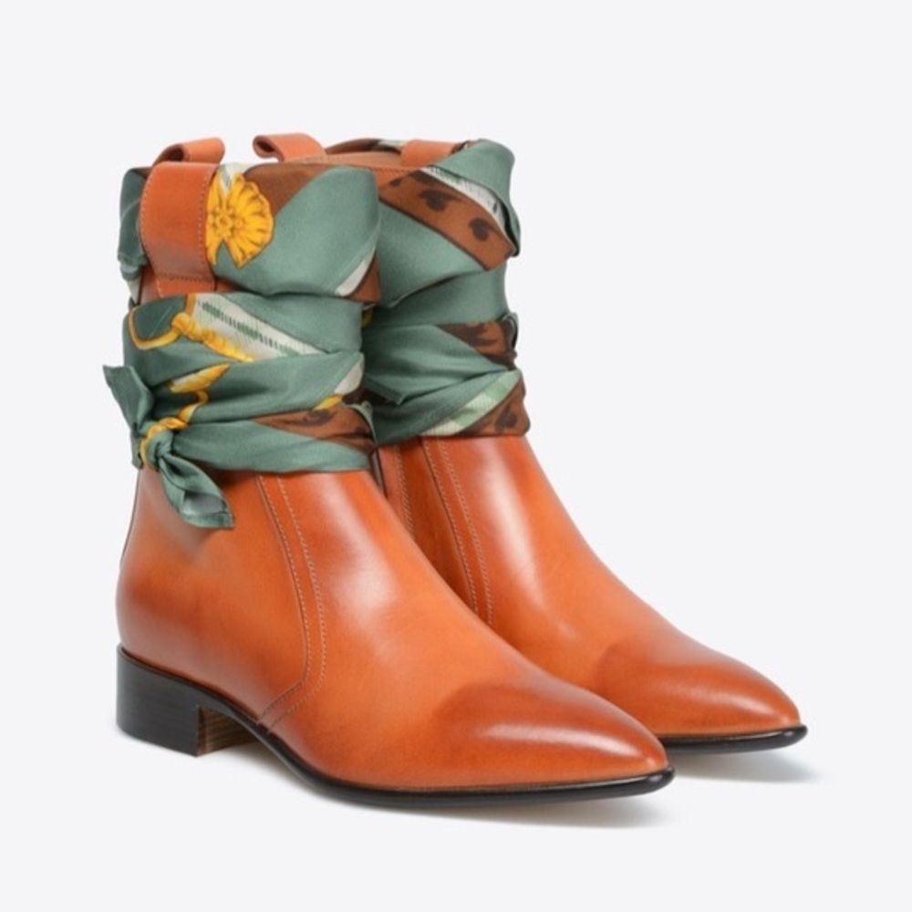 Maison Margiela brown leather boots
